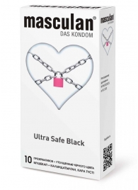 Ультрапрочные презервативы Masculan Ultra Safe Black - 10 шт. - Masculan - купить с доставкой в Самаре