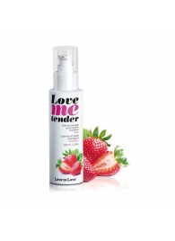 Съедобное согревающее массажное масло Love Me Tender Strawberry с ароматом клубники - 100 мл. - Love to Love - купить с доставкой в Самаре