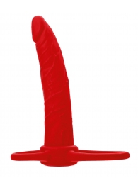 Красная насадка на пенис для двойного проникновения Black Red - 16,5 см. - ToyFa - купить с доставкой в Самаре