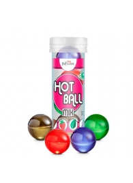 Ароматизированный лубрикант Hot Ball Mix на масляной основе (4 шарика по 3 гр.) - HotFlowers - купить с доставкой в Самаре