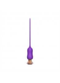 Фиолетовый тонкий стимулятор Nipple Vibrator - 23 см. - I-MOON - купить с доставкой в Самаре