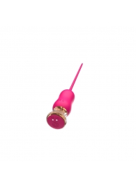 Розовый тонкий стимулятор Nipple Vibrator - 23 см. - I-MOON - купить с доставкой в Самаре