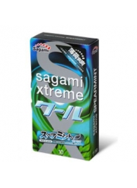 Презервативы Sagami Xtreme Mint с ароматом мяты - 10 шт. - Sagami - купить с доставкой в Самаре