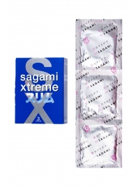 Розовые презервативы Sagami Xtreme FEEL FIT 3D - 3 шт. - Sagami - купить с доставкой в Самаре