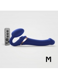 Синий безремневой страпон Multi Orgasm Size M с клиторальной стимуляцией - Strap-on-me - купить с доставкой в Самаре