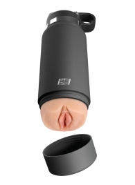 Серый мастурбатор в виде бутылки F*ck Flask - Pipedream - в Самаре купить с доставкой