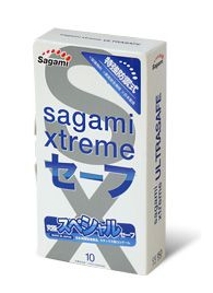 Презервативы Sagami Xtreme Ultrasafe с двойным количеством смазки - 10 шт. - Sagami - купить с доставкой в Самаре