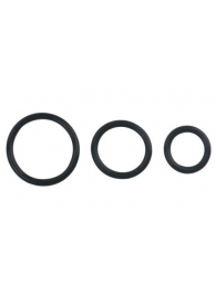 Набор из 3 чёрных колец различного диаметра - Baile - в Самаре купить с доставкой