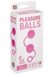 Розовые вагинальные шарики с ребристым рельефом - Dream Toys