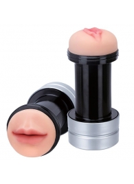 Двусторонний мастурбатор REALSTUFF 2 IN 1 HUMMER MOUTH   VAGINA - ротик и вагина - Dream Toys - в Самаре купить с доставкой