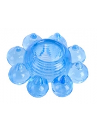 Голубая гелевая насадка-цветок - Toyfa Basic - в Самаре купить с доставкой