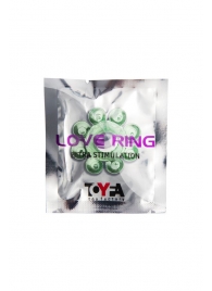 Зеленое эрекционное кольцо-цветок - Toyfa Basic - в Самаре купить с доставкой