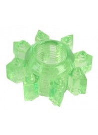 Зеленое эрекционное кольцо-звезда - Toyfa Basic - в Самаре купить с доставкой