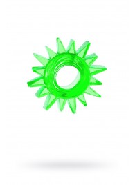 Зеленое эрекционное кольцо-солнце - Toyfa Basic - в Самаре купить с доставкой