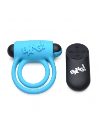 Голубое эрекционное виброкольцо 28X Remote Control Vibrating Cock Ring   Bullet - XR Brands - в Самаре купить с доставкой