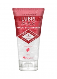 Интимный гель-смазка на водной основе Lubrimax Magic Strawberry - 75 мл. - ИнтелБИО - купить с доставкой в Самаре
