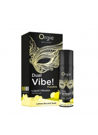 Съедобный жидкий вибратор Dual Vibe! со вкусом лимонного джина с тоником - 15 мл. - ORGIE - купить с доставкой в Самаре