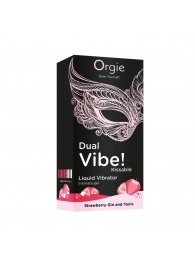 Съедобный жидкий вибратор Dual Vibe! со вкусом клубничного джина с тоником - 15 мл. - ORGIE - купить с доставкой в Самаре
