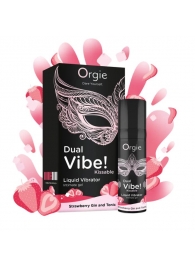 Съедобный жидкий вибратор Dual Vibe! со вкусом клубничного джина с тоником - 15 мл. - ORGIE - купить с доставкой в Самаре