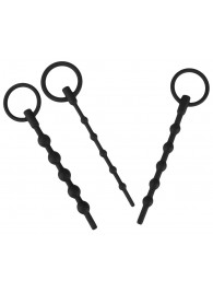 Набор из 3 черных силиконовых уретральных стимуляторов Training Set - Orion - купить с доставкой в Самаре