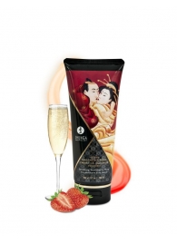 Массажный крем для тела с ароматом клубники и шампанского Sparkling Strawberry Wine - 200 мл. - Shunga - купить с доставкой в Самаре