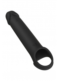 Черная насадка-удлинитель с вибрацией Vibrating Extender With Remote - Dream Toys - в Самаре купить с доставкой