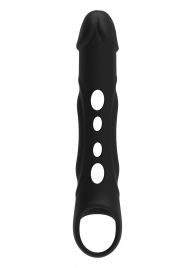 Черная насадка-удлинитель Vibrating Extender With Remote с вибрацией - Dream Toys - в Самаре купить с доставкой