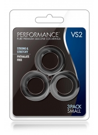 Набор из 3 черных эрекционных колец Black Small Penis Rings - Blush Novelties - в Самаре купить с доставкой