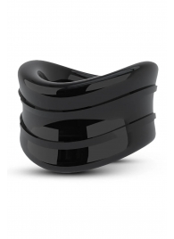 Черное эрекционное кольцо на мошонку Beef Ball Stretcher Snug - Blush Novelties - в Самаре купить с доставкой