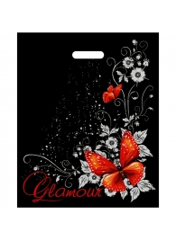 Черный пакет Glamour с вырубной ручкой (38х47 см) - Сима-Ленд - купить с доставкой в Самаре