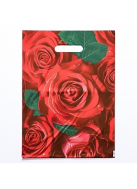 Пакет с цветочным принтом и вырубной ручкой (30х40 см) - Сима-Ленд - купить с доставкой в Самаре