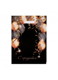 Пакет с вырубной ручкой и принтом в виде шариков (30х40 см) - Сима-Ленд - купить с доставкой в Самаре