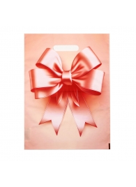 Пакет с принтом в виде банта с вырубной ручкой (30х40 см) - Сима-Ленд - купить с доставкой в Самаре
