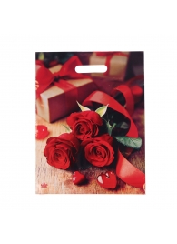 Пакет с принтом в виде роз (31х40 см) - Сима-Ленд - купить с доставкой в Самаре