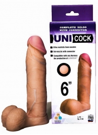Насадка для страпона фаллической формы UNICOCK 6  - 18 см. - LOVETOY (А-Полимер) - купить с доставкой в Самаре
