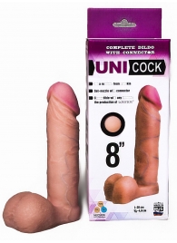 Фаллическая насадка для страпона UNICOCK 8  - 20 см. - LOVETOY (А-Полимер) - купить с доставкой в Самаре