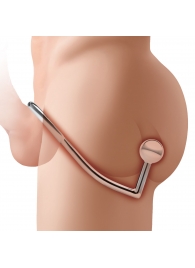 Кольцо на пенис с анальным стимулятором Stainless Steel Anal Hook   Cock Ring - BlueLine - в Самаре купить с доставкой