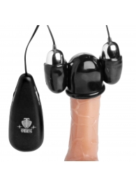 Черная стимулирующая насадка для головки полового члена Multi Speed Vibrating Penis Head Teaser - XR Brands - в Самаре купить с доставкой