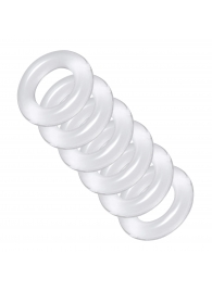 Комплект из 6 прозрачных эрекционных колец Ring Master Custom Ball Stretcher Kit - XR Brands - в Самаре купить с доставкой