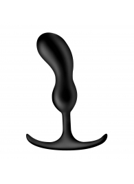 Черный массажер простаты с утяжелителями Premium Silicone Weighted Prostate Plug Medium - 16,3 см. - XR Brands - в Самаре купить с доставкой