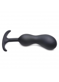 Черный массажер простаты с утяжелителями Premium Silicone Weighted Prostate Plug Large - 18,8 см. - XR Brands - в Самаре купить с доставкой