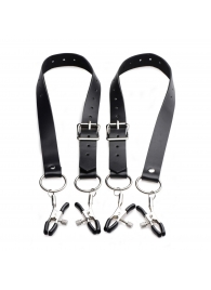 Ремни с зажимами для половых губ Spread Labia Spreader Straps with Clamps - XR Brands - купить с доставкой в Самаре
