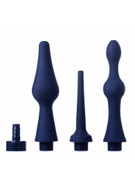 Набор из 3 универсальных насадок для анального душа Universal 3 Piece Silicone Enema Attachment Set - XR Brands - купить с доставкой в Самаре