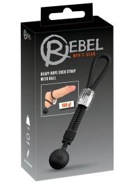 Черное эрекционное лассо с шариком-утяжелителем Heavy Rope - Orion - в Самаре купить с доставкой