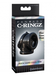 Черное эрекционное кольцо Rock Hard Cock Pipe - Pipedream - в Самаре купить с доставкой