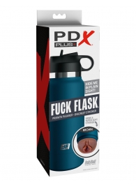 Смуглый мастурбатор-вагина в синей колбе F*ck Flask - Pipedream - в Самаре купить с доставкой