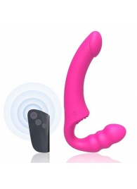 Розовый безремневой страпон Straples Strap-On Dildo - Erokay - купить с доставкой в Самаре