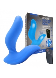 Синий вибромассажер простаты 3,5’’ Remote Control Curve P-spot Massager - 12 см. - Erokay - в Самаре купить с доставкой