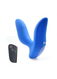 Синий вибромассажер простаты 3,5’’ Remote Control Curve P-spot Massager - 12 см. - Erokay - в Самаре купить с доставкой