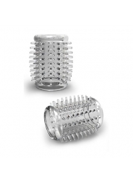 Прозрачная насадка с шипами STAY HARD COCK SLEEVE 01 CLEAR - Blush Novelties - в Самаре купить с доставкой